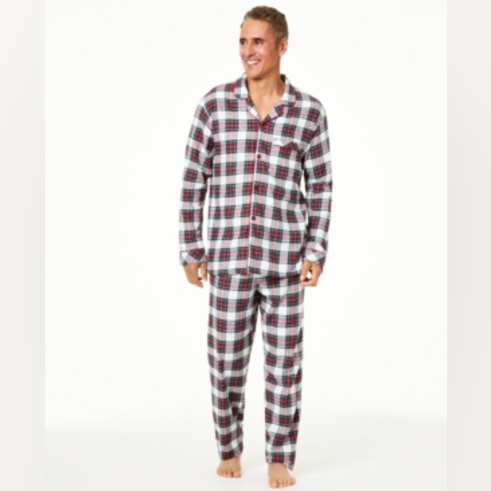 Plaid Pajama Set Mens